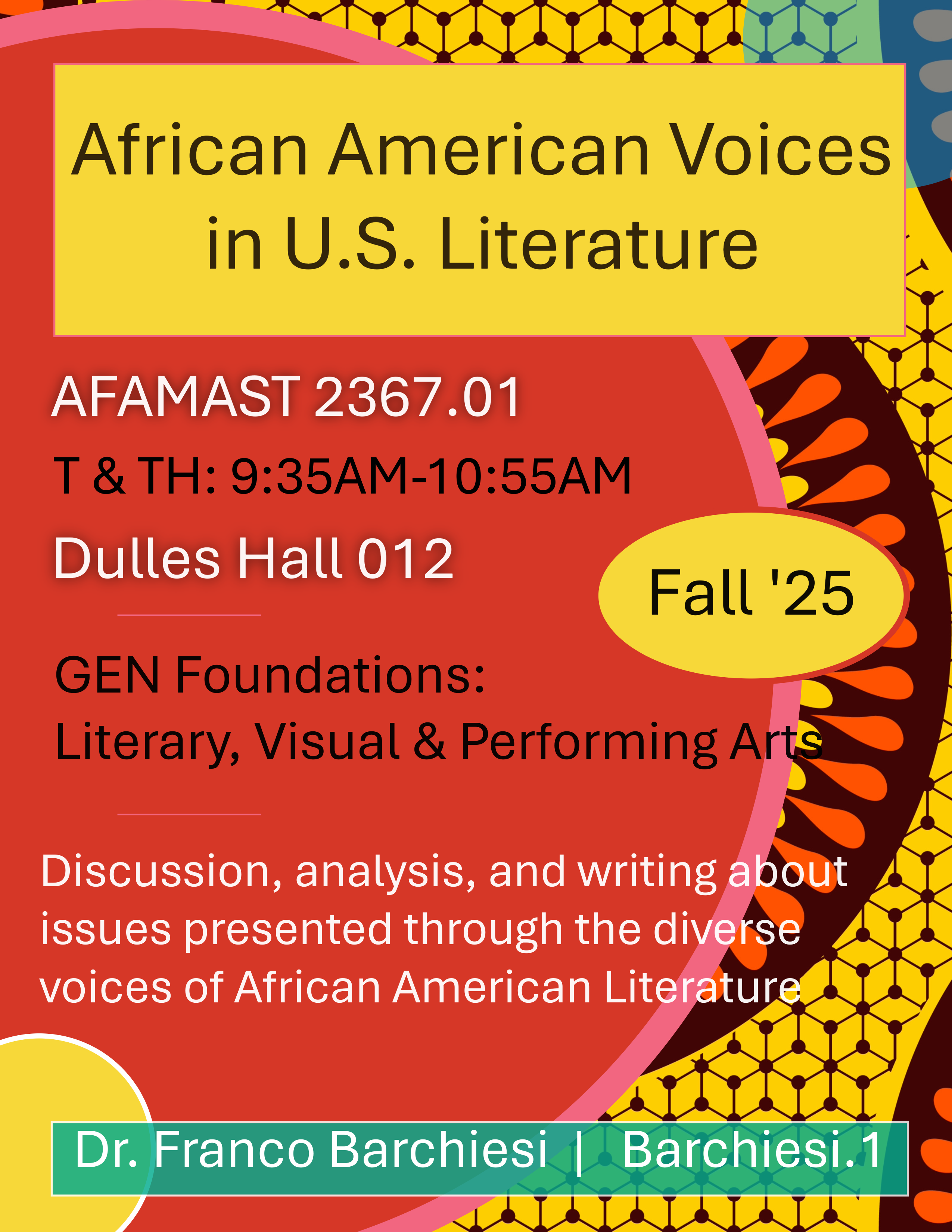 African American Voices in US Literature Flyer