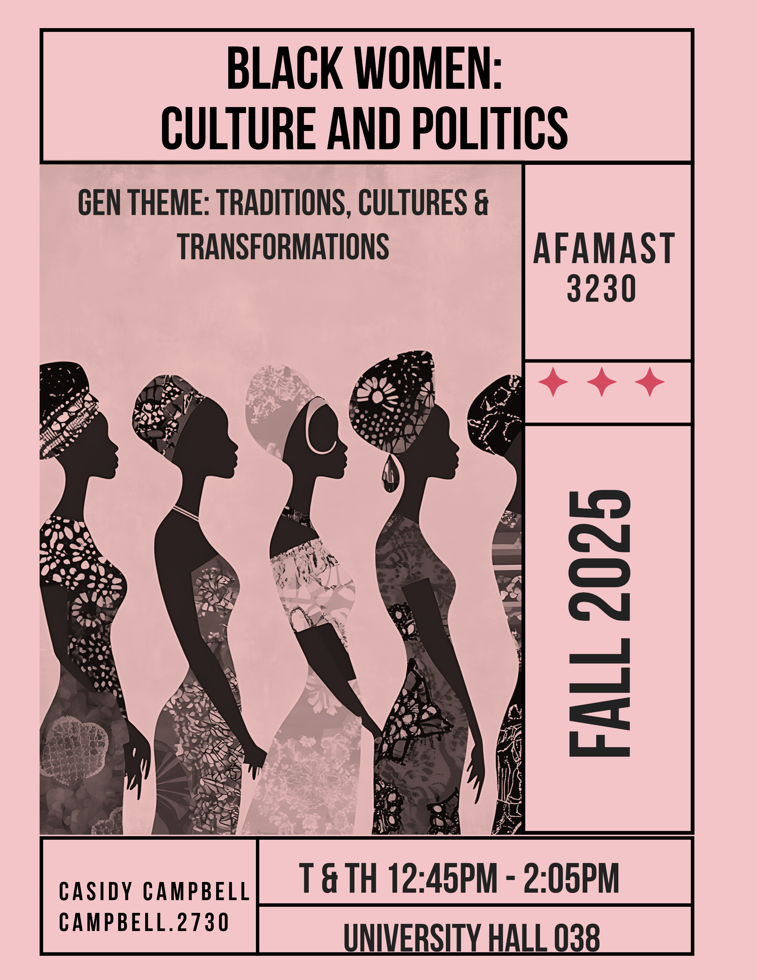 Black Women Culture and Politics Flyer