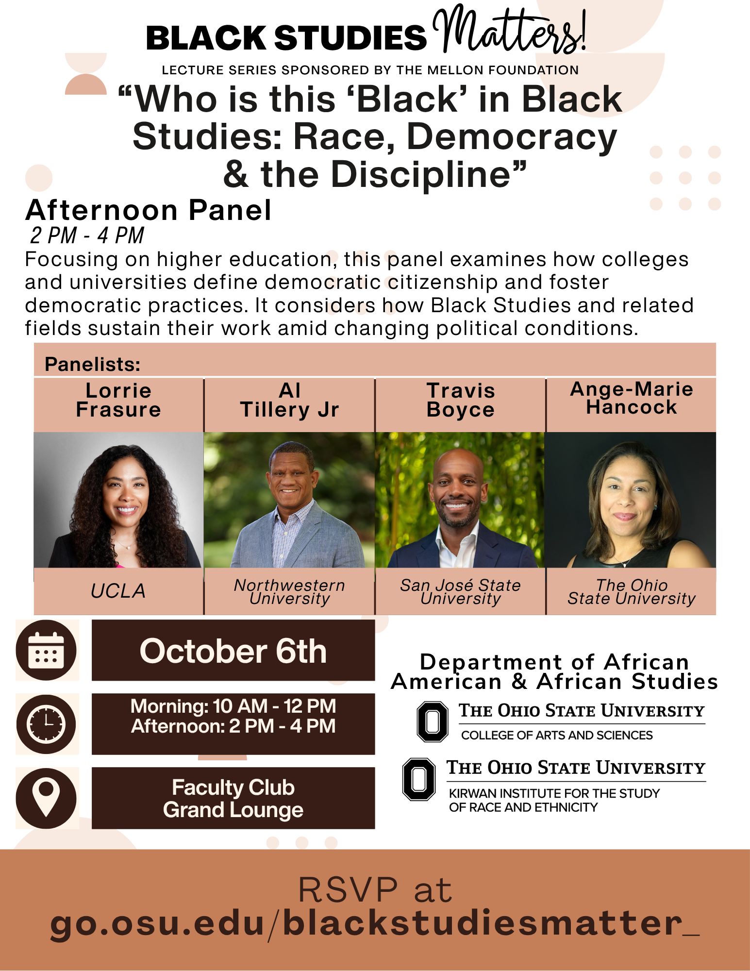 Upcoming AAAS Events! | Department of African American and African Studies