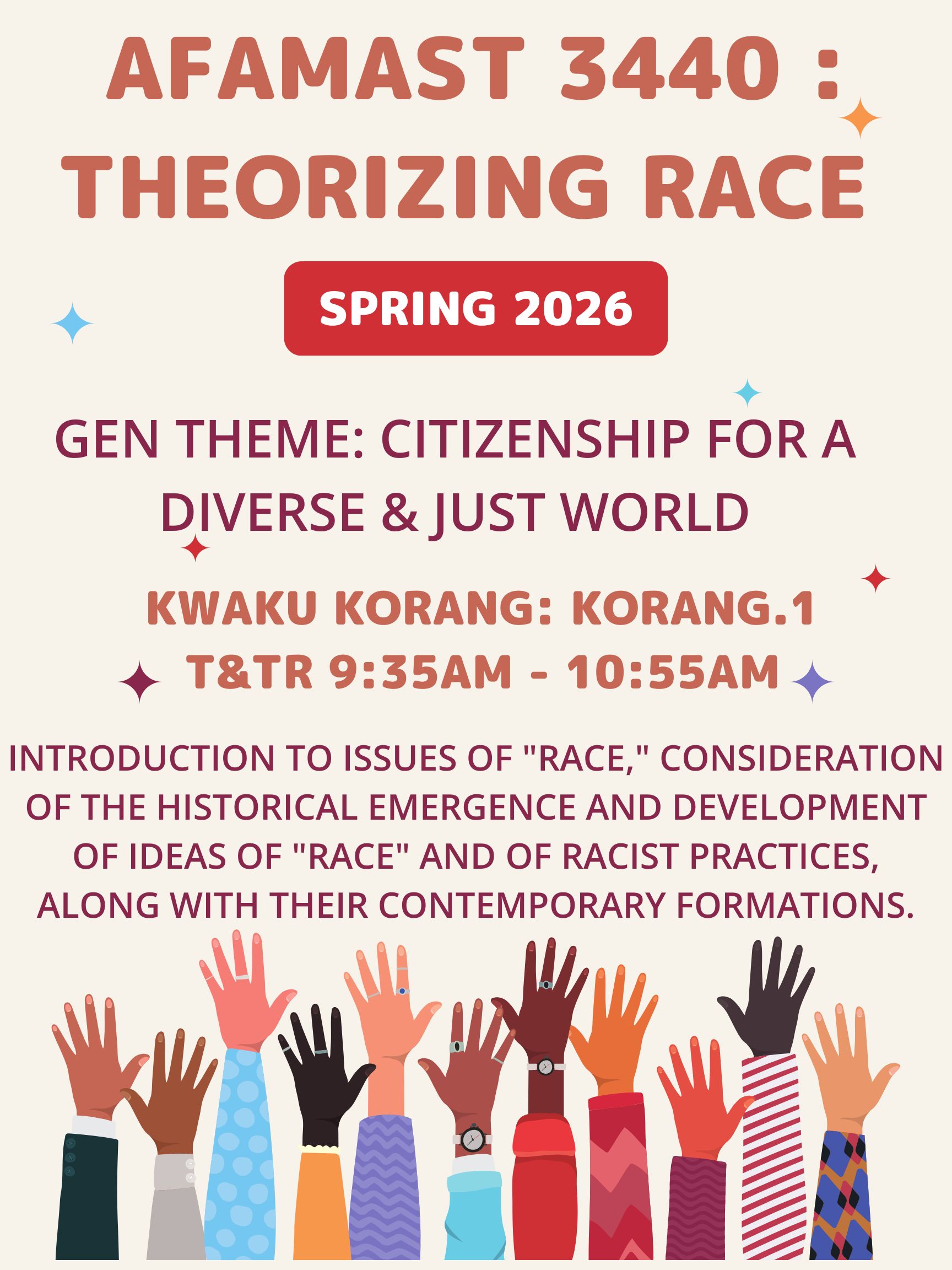 AFAMAST 3440 Theorizing Race