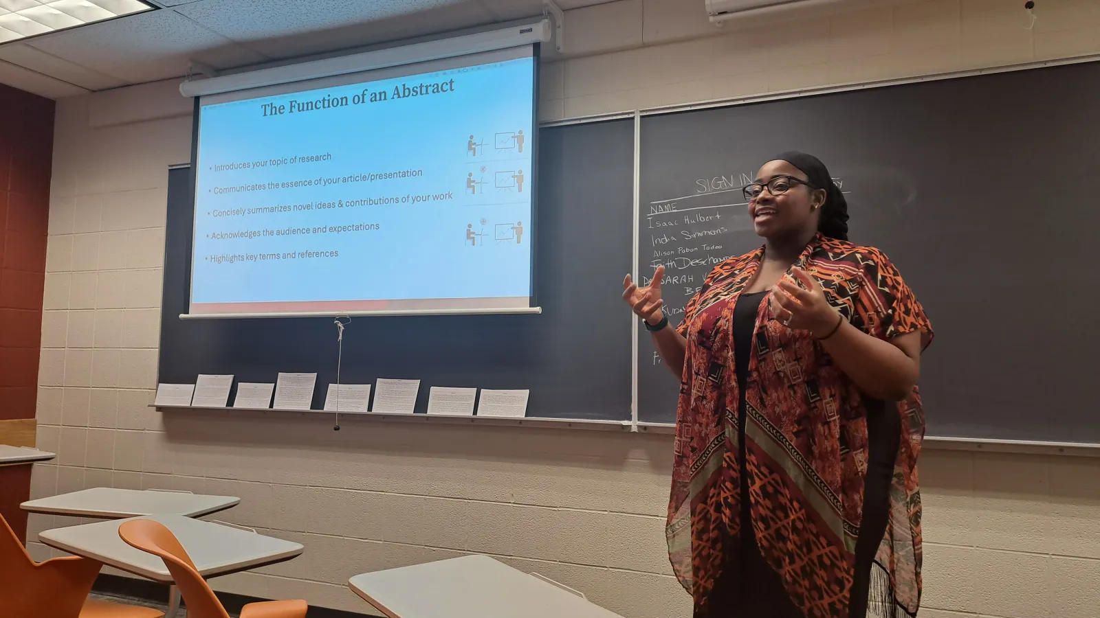 Dr. Lindo Hosting Graduate Student Workshop