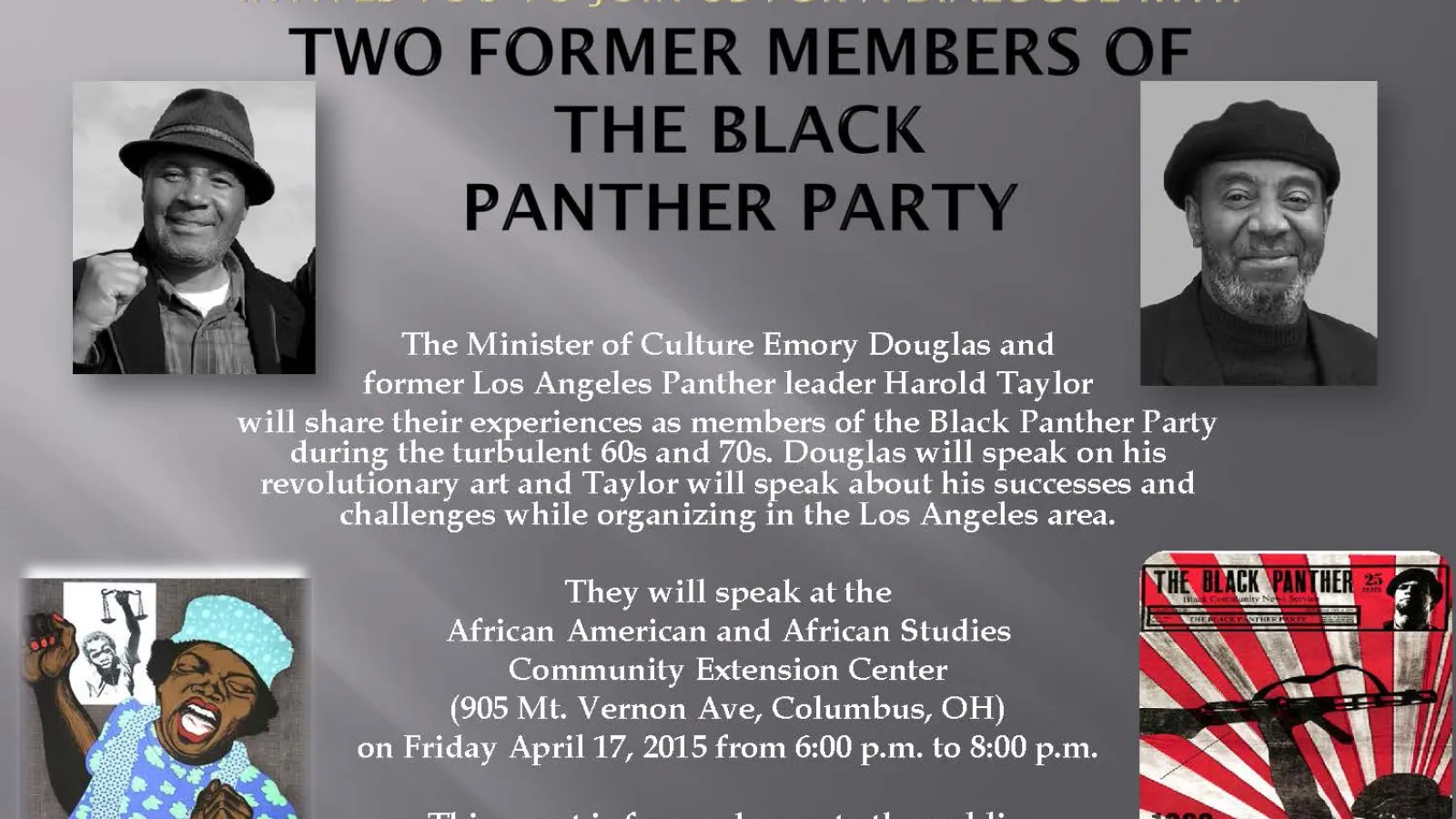 BPP Members: Emory Douglas and Harold Taylor Talk