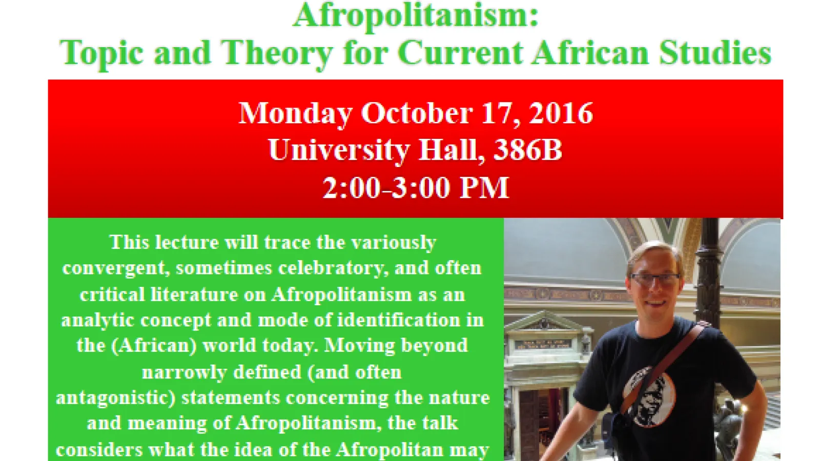 Afropolitanism: Topic and Theory for Current African Studies