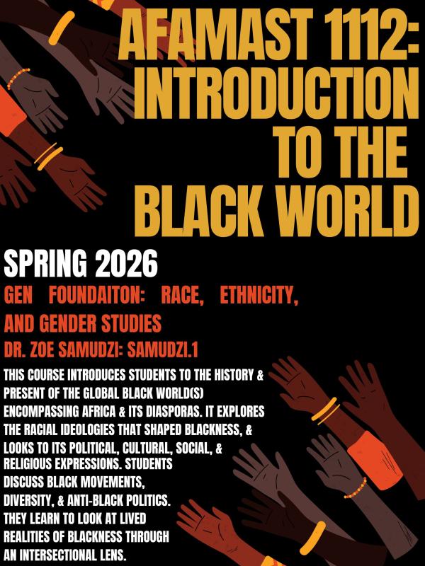 AFAMAST 1112 Introduction to Black World