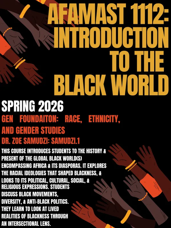 AFAMAST 1112 Introduction to Black World