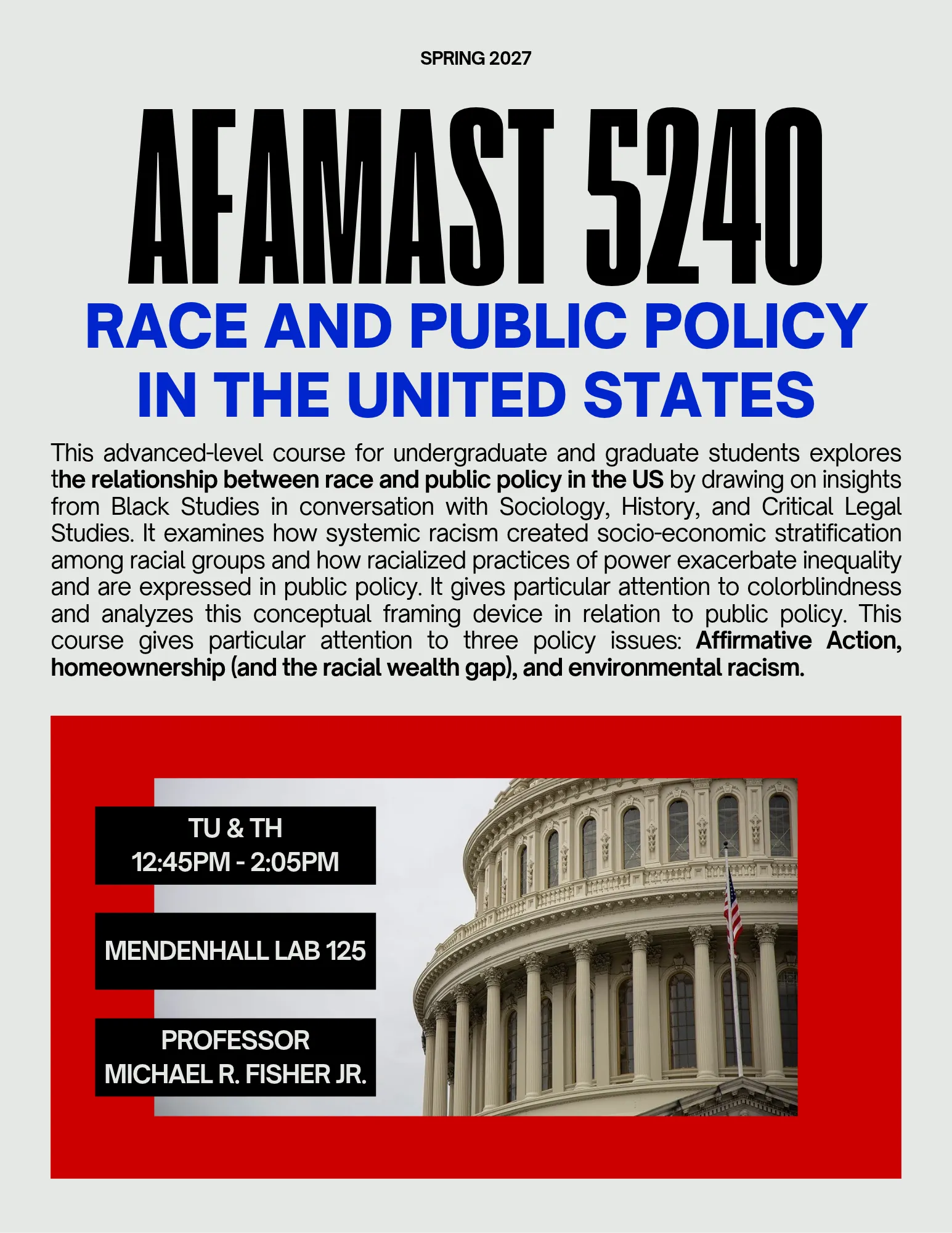 Course flyer for AFAMST 5240.