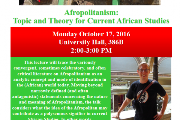 Afropolitanism: Topic and Theory for Current African Studies Afropolitanism: Topic and Theory for Current African Studies